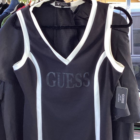Guess Dresses & Skirts - Guess Black and White V-Neck Top